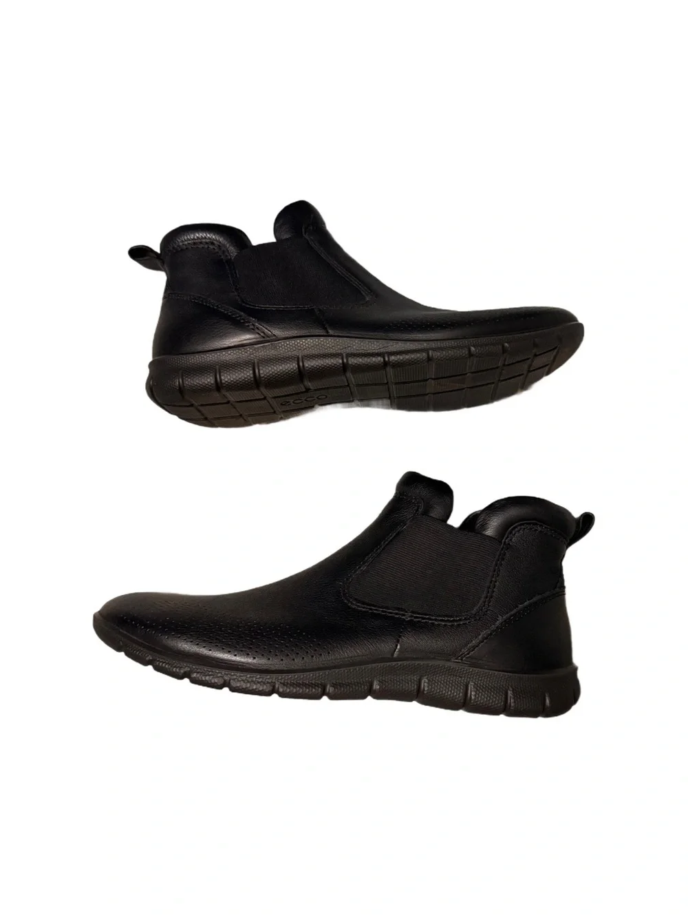 Ecco Aetrex women’s Black Chukka Slip-On Boots ankle